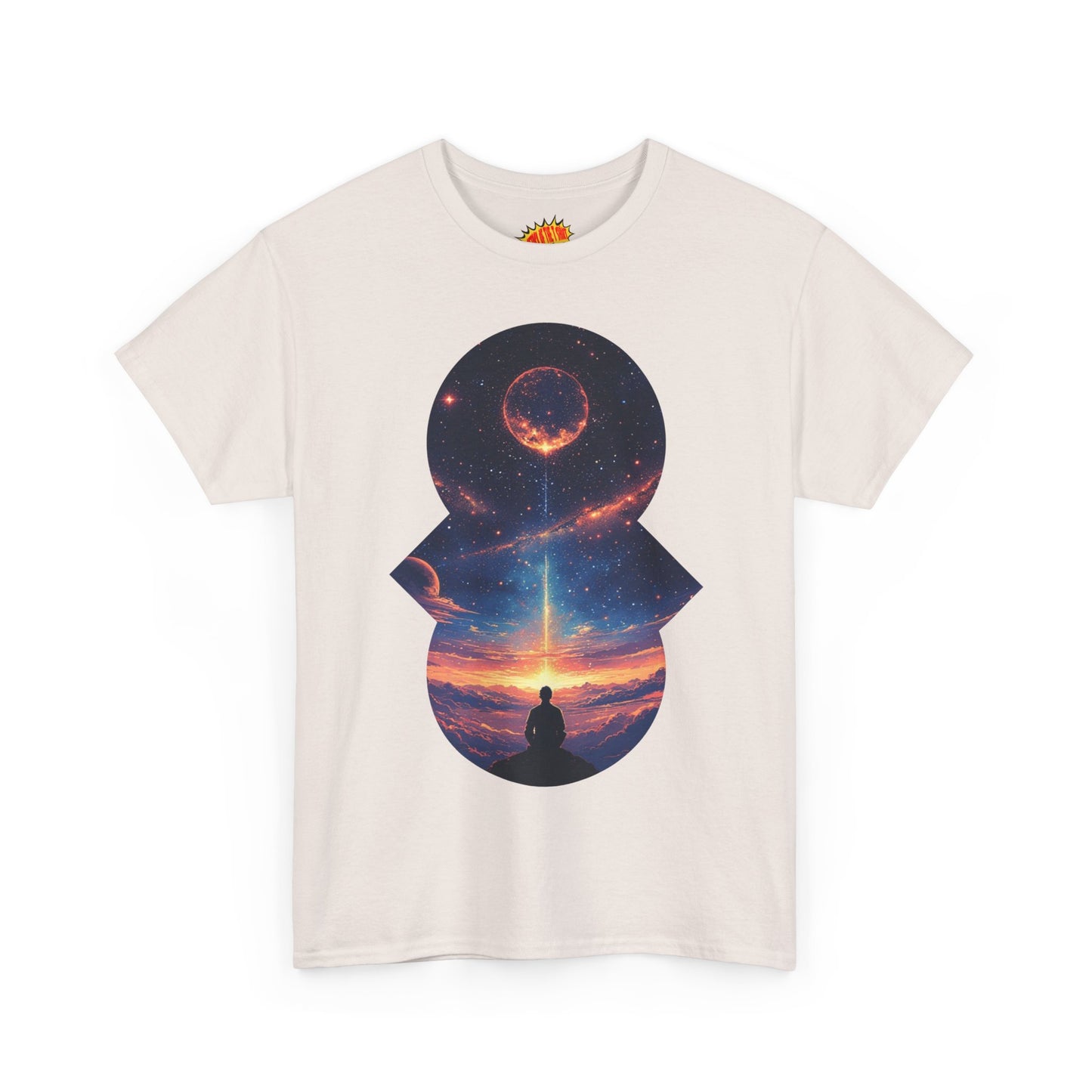 Cosmic Meditation w/Planet Space Graphic Art Tee Shirt *Multiple Colors*