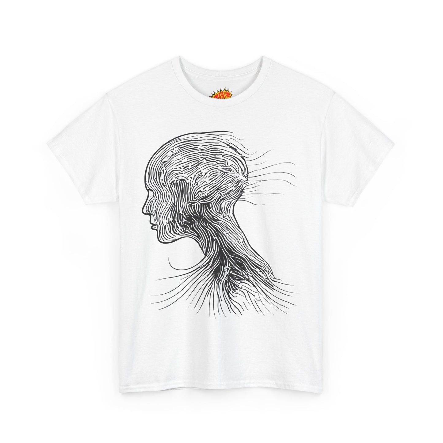 Face Silhouette Line Drawing Graphic Art Tee Shirt *Multiple Colors*