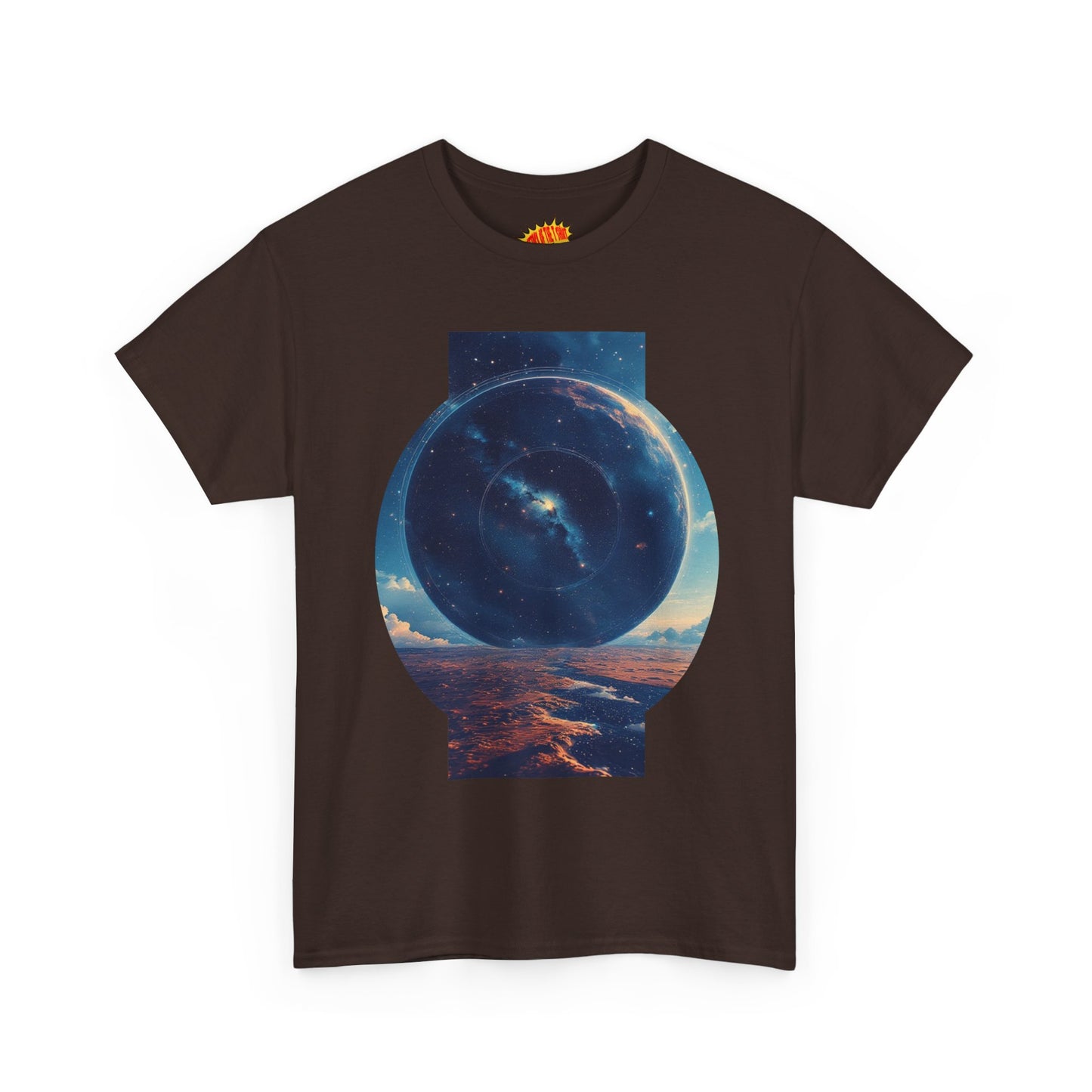 Round Galaxy Space Graphic Art Tee Shirt *Multiple Colors*