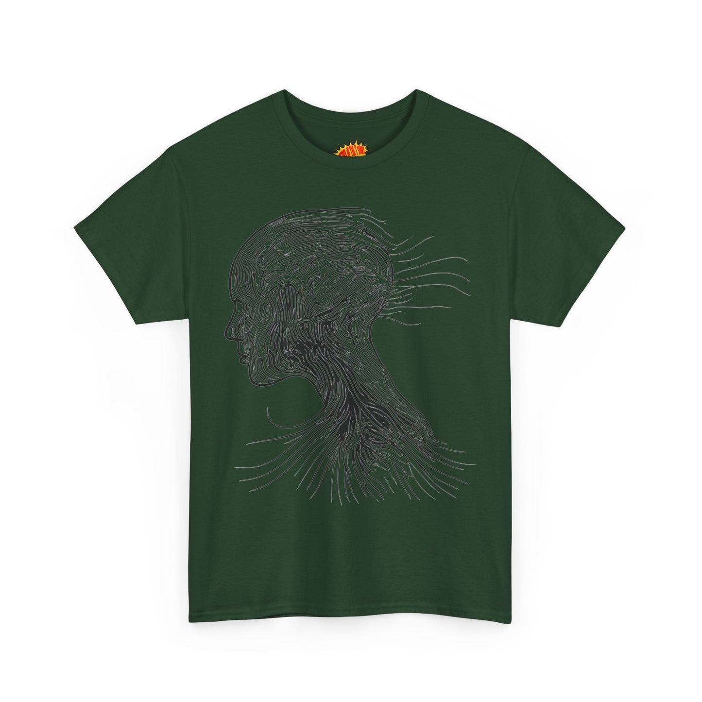 Face Silhouette Line Drawing Graphic Art Tee Shirt *Multiple Colors*