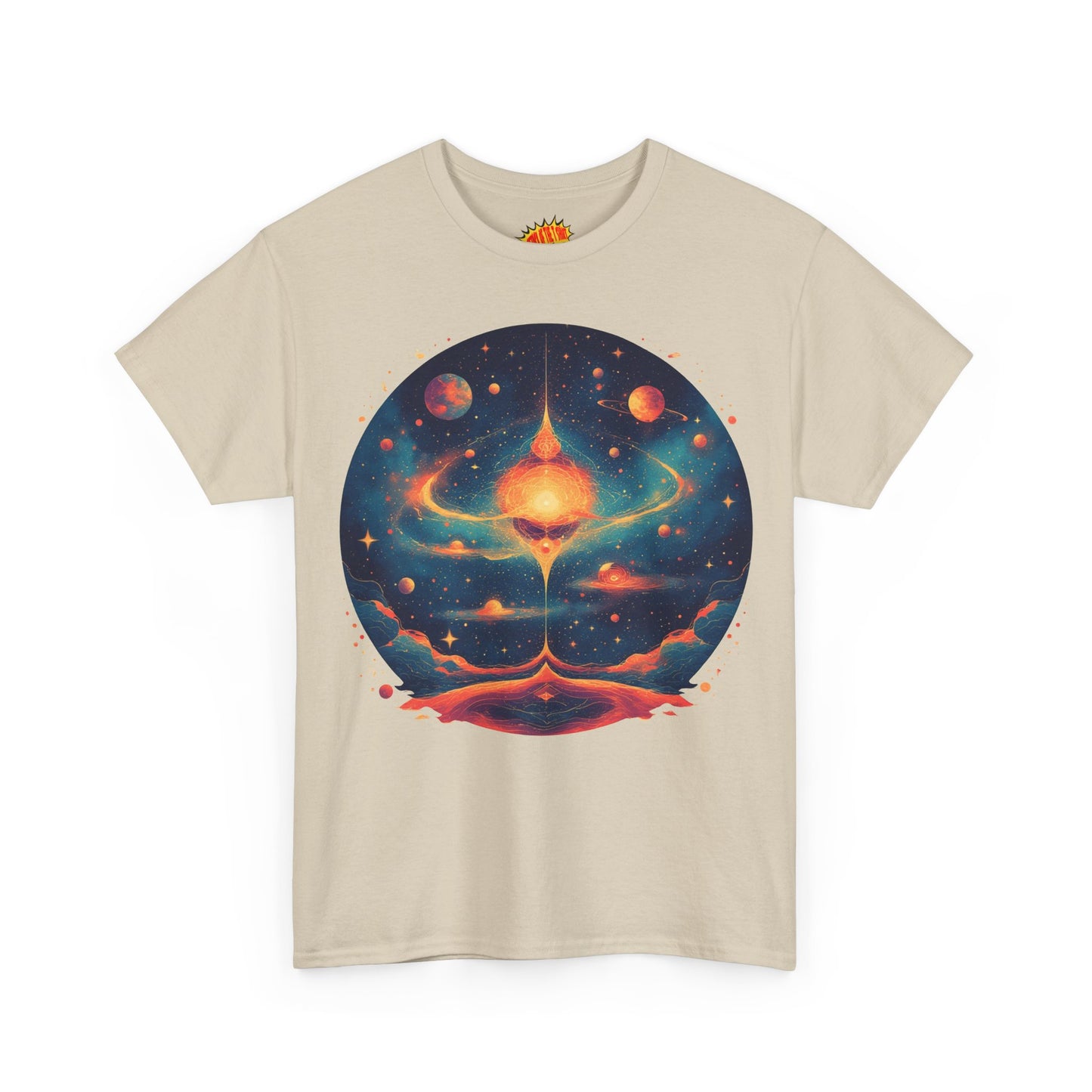 Round Galaxy w/Planets Graphic Tee Shirt *Multiple Colors*