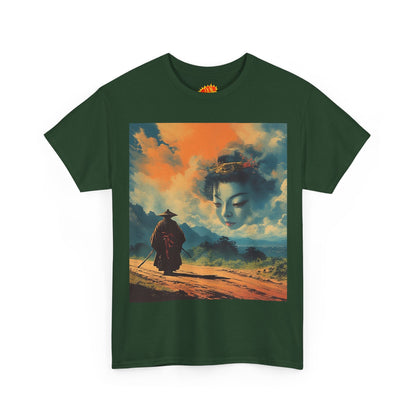 Travelling Samurai w/Cloud Geisha Woman T-Shirt