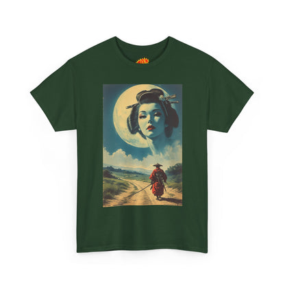 Travelling Samurai w/Moon Geisha Woman T-Shirt