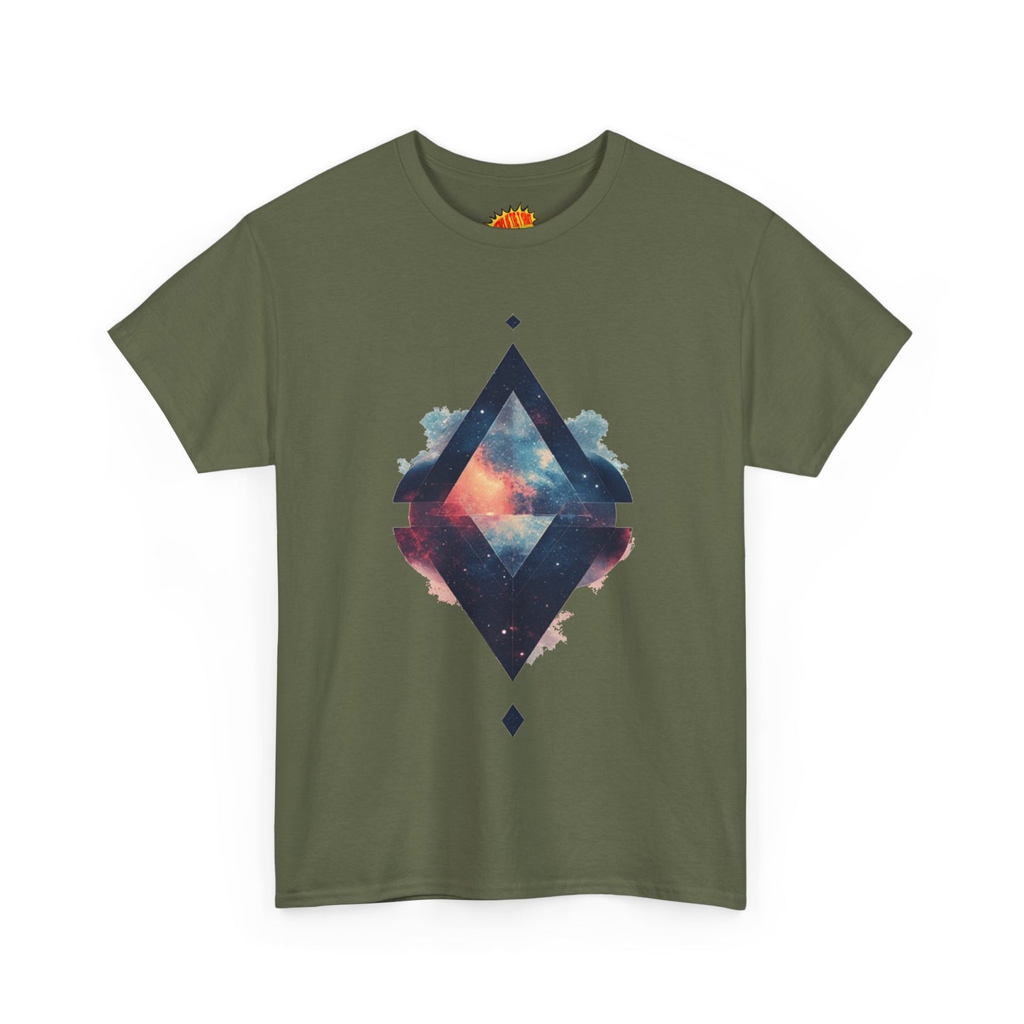 Split Diamond Shape Nebula Graphic Space Art Tee Shirt *Multiple Colors*