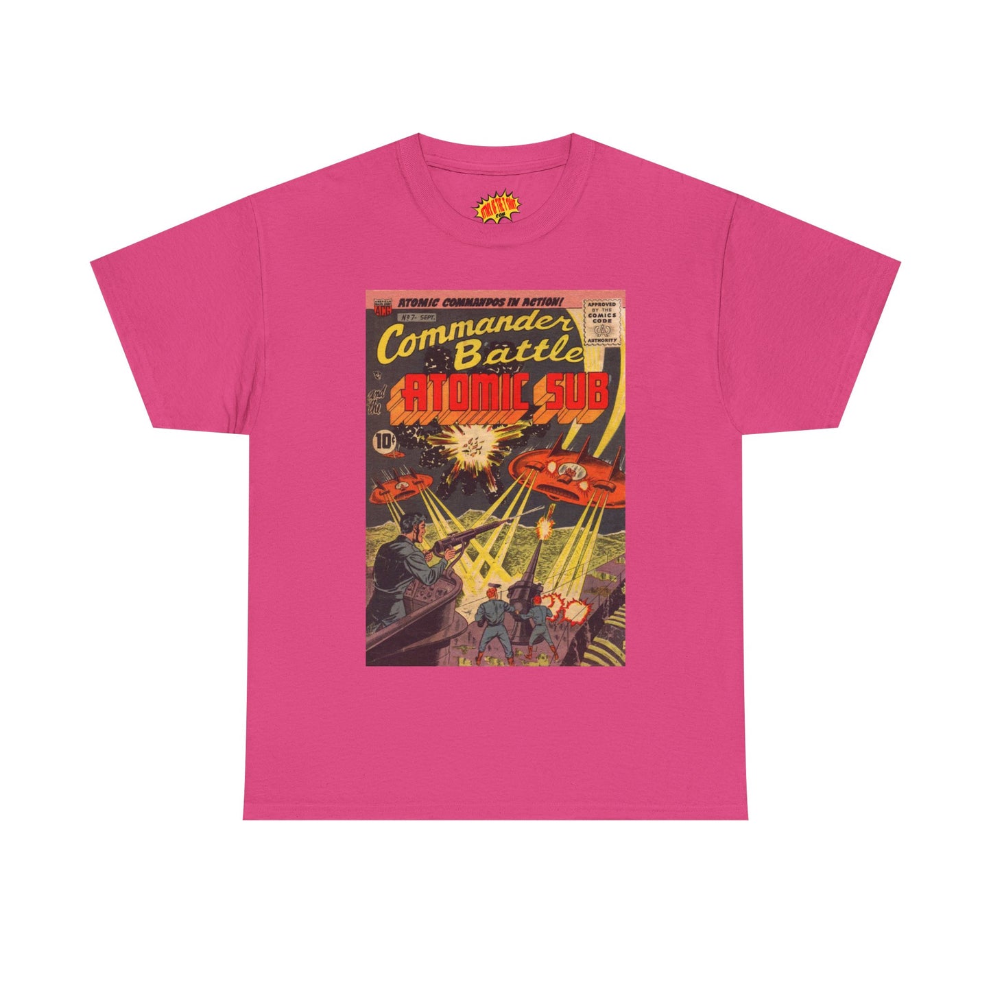 Commander Battle Atomic Sub No. 7 Comic Tee Shirt *Multiple Colors*