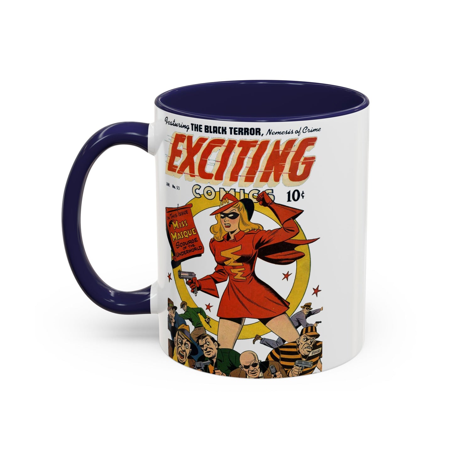 Exciting Comics #53 feat. Miss Masque Coffee Mug, - 11oz