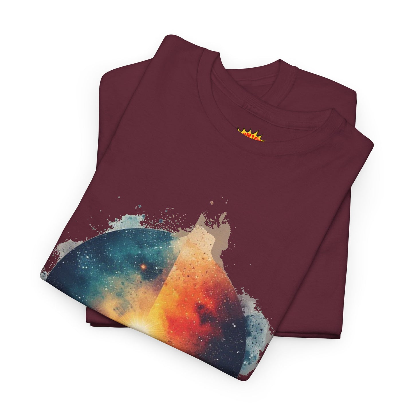 Round Galaxy w/Nebula Graphic Art Tee Shirt *Multiple Colors*