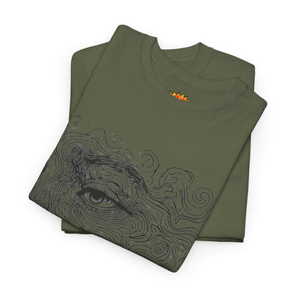 Human Face Silhouette Line Drawing Graphic Art Tee Shirt