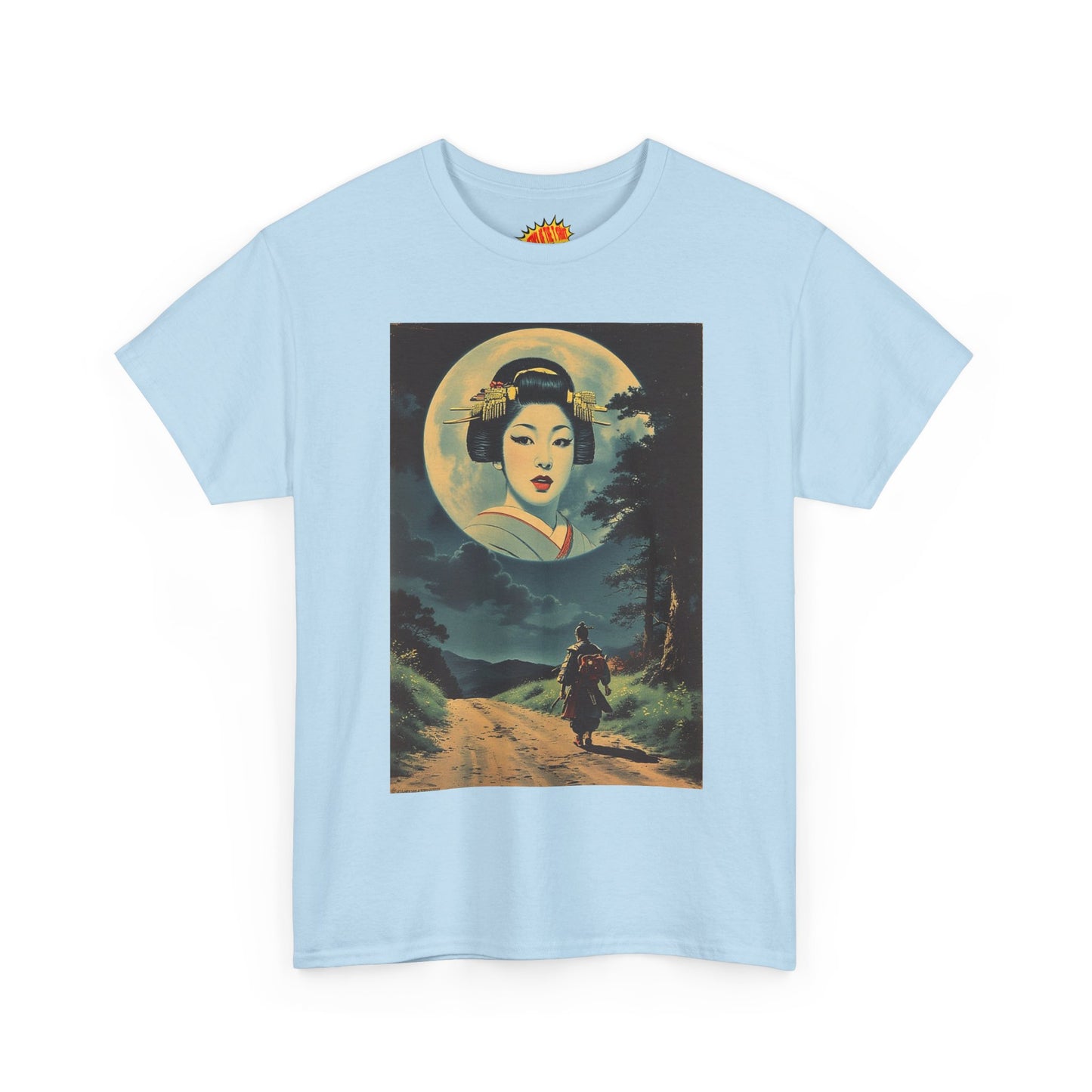 Night Traveller w/Full Moon Geisha Woman T-Shirt *Multiple Colors*