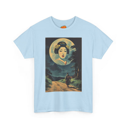Night Traveller w/Full Moon Geisha Woman T-Shirt
