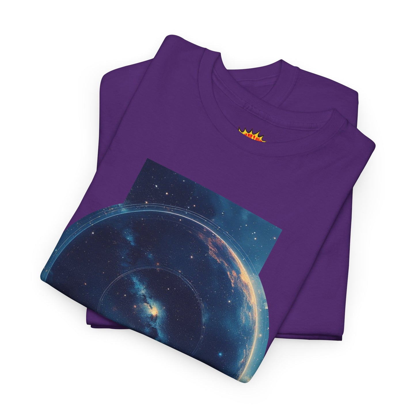 Round Galaxy Space Graphic Art Tee Shirt *Multiple Colors*
