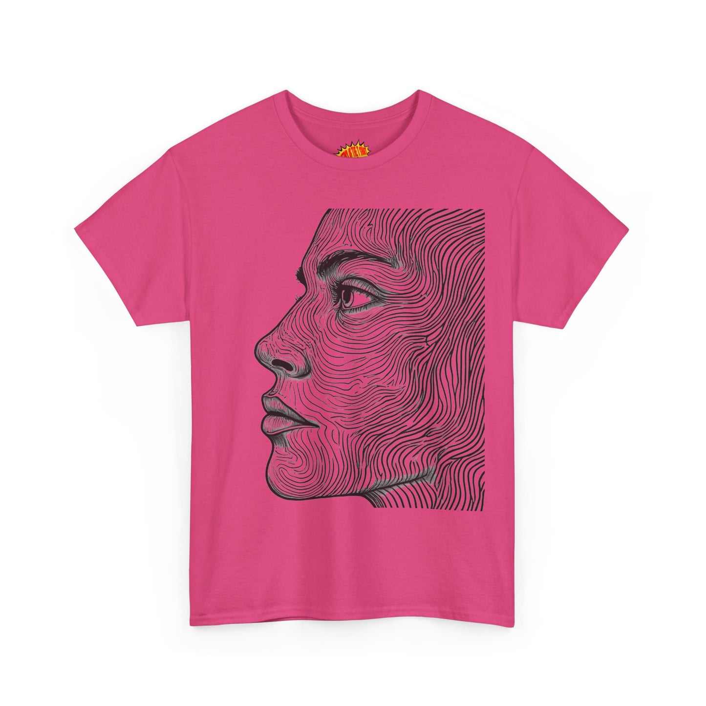Human Face Profile Line Drawing Graphic Art Tee Shirt *Multiple Colors*
