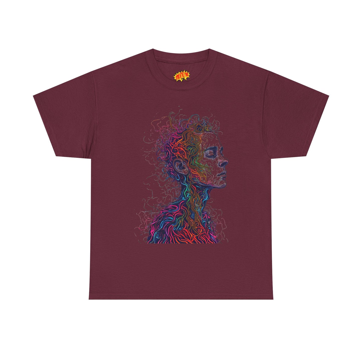 Multicolor Line Drawing Human Graphic Art Tee Shirt *Multiple Colors*
