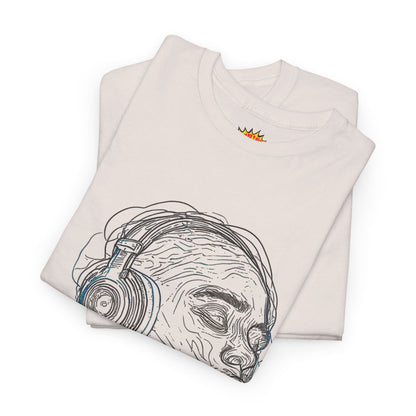 Line Drawing Portrait Graphic Music Art Tee Shirt