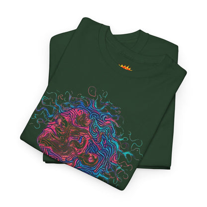 Line Drawing Multicolor Human Graphic Art Tee Shirt