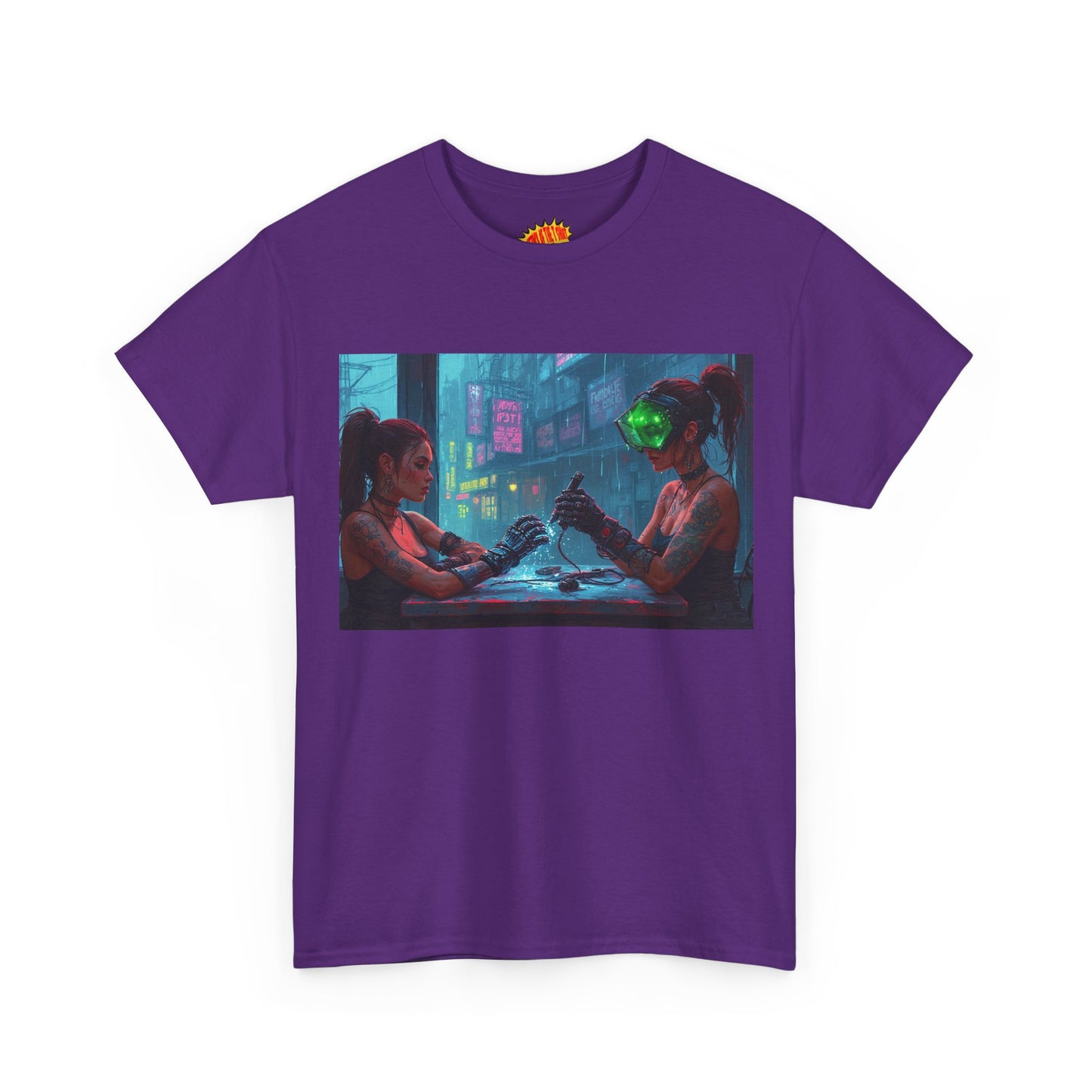 Cyberpunk Nail Salon Scene T-Shirt *Multiple Colors*