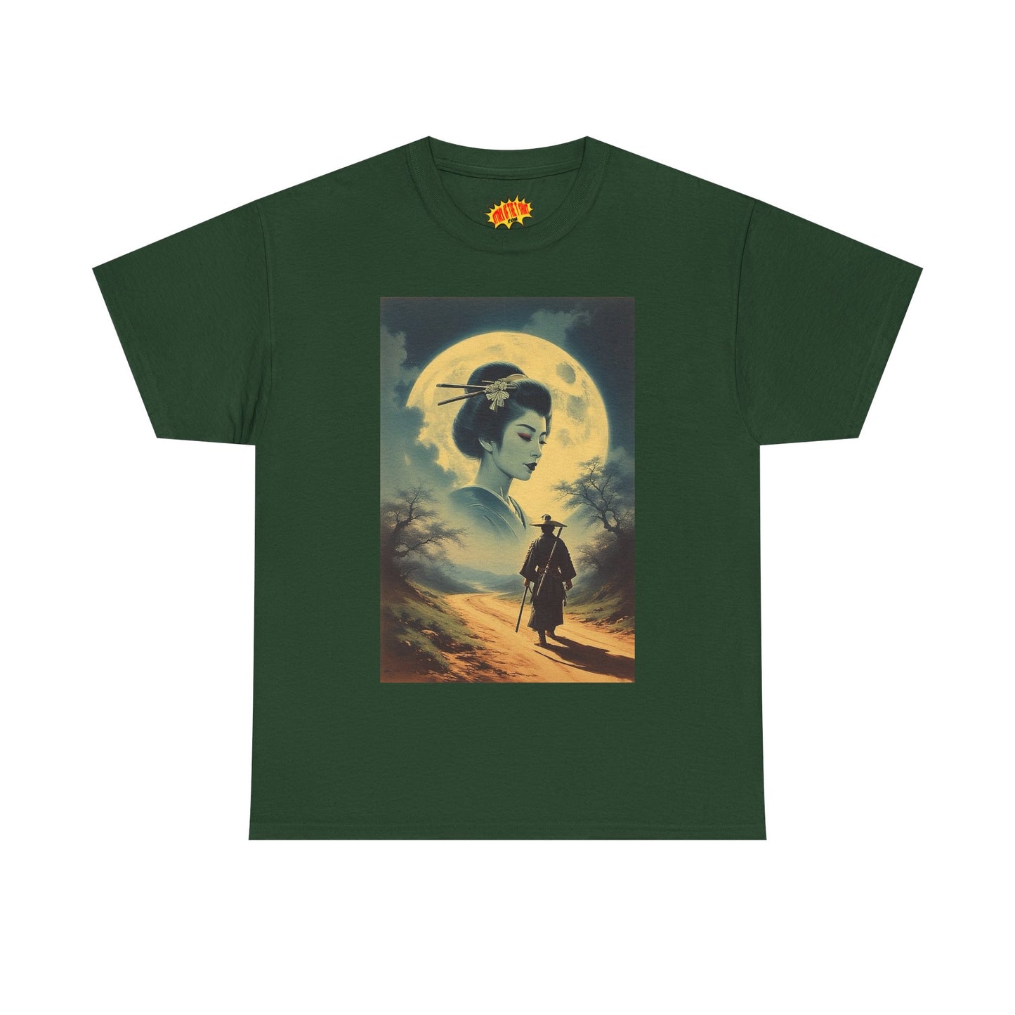 Walking Samurai w/Full Moon Woman T-Shirt *Multiple Colors*
