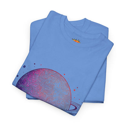 Space Art Ringed Planet Graphic Tee Shirt