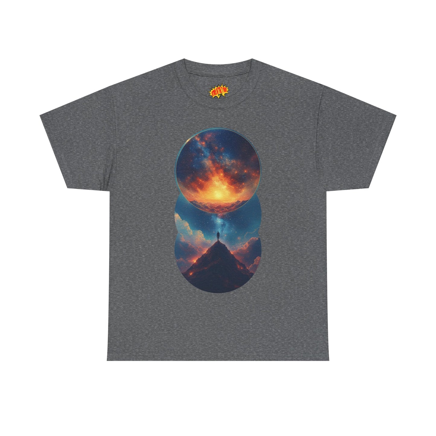 Round Cosmic Galaxy Graphic Art Tee Shirt *Multiple Colors*