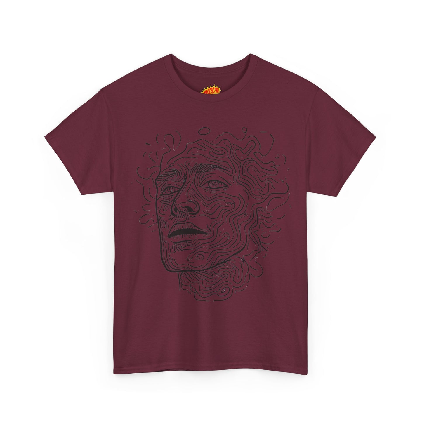 Human Face Line Drawing Portrait Graphic Art Tee Shirt *Multiple Colors*