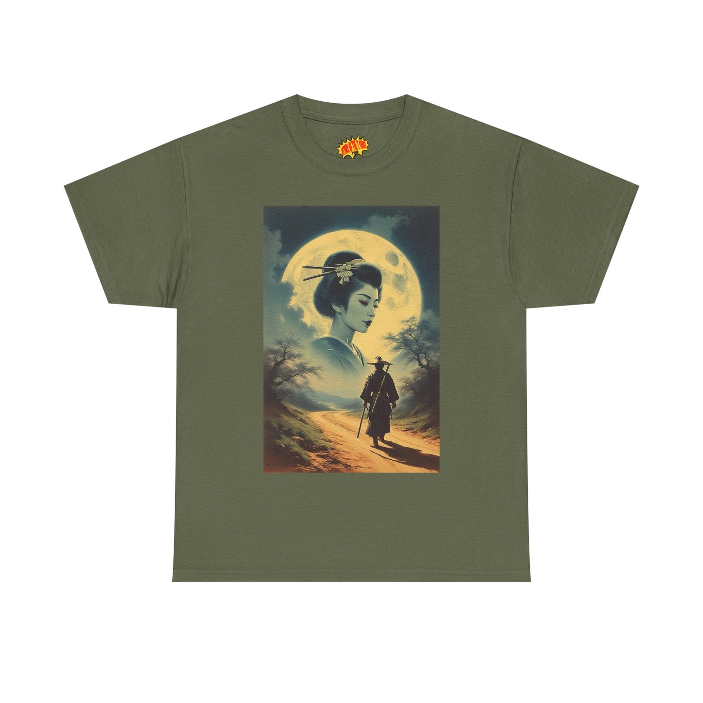 Walking Samurai w/Full Moon Woman T-Shirt *Multiple Colors*