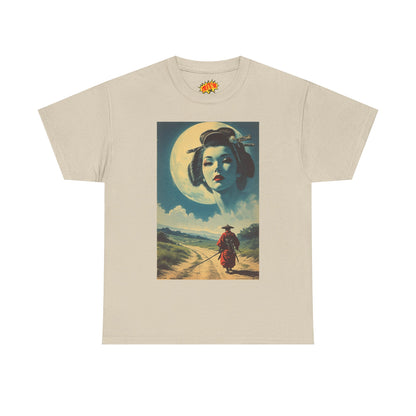 Travelling Samurai w/Moon Geisha Woman T-Shirt