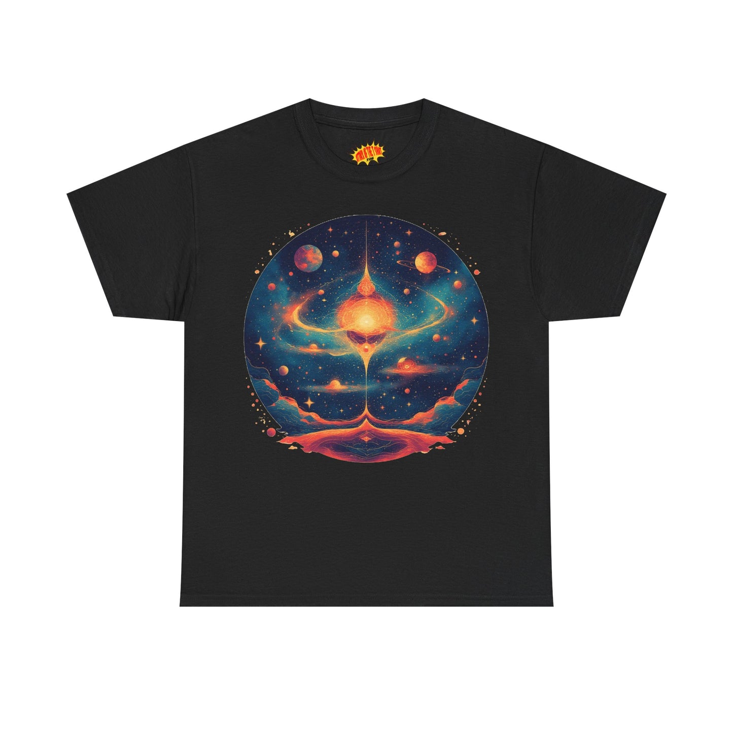 Round Galaxy w/Planets Graphic Tee Shirt *Multiple Colors*