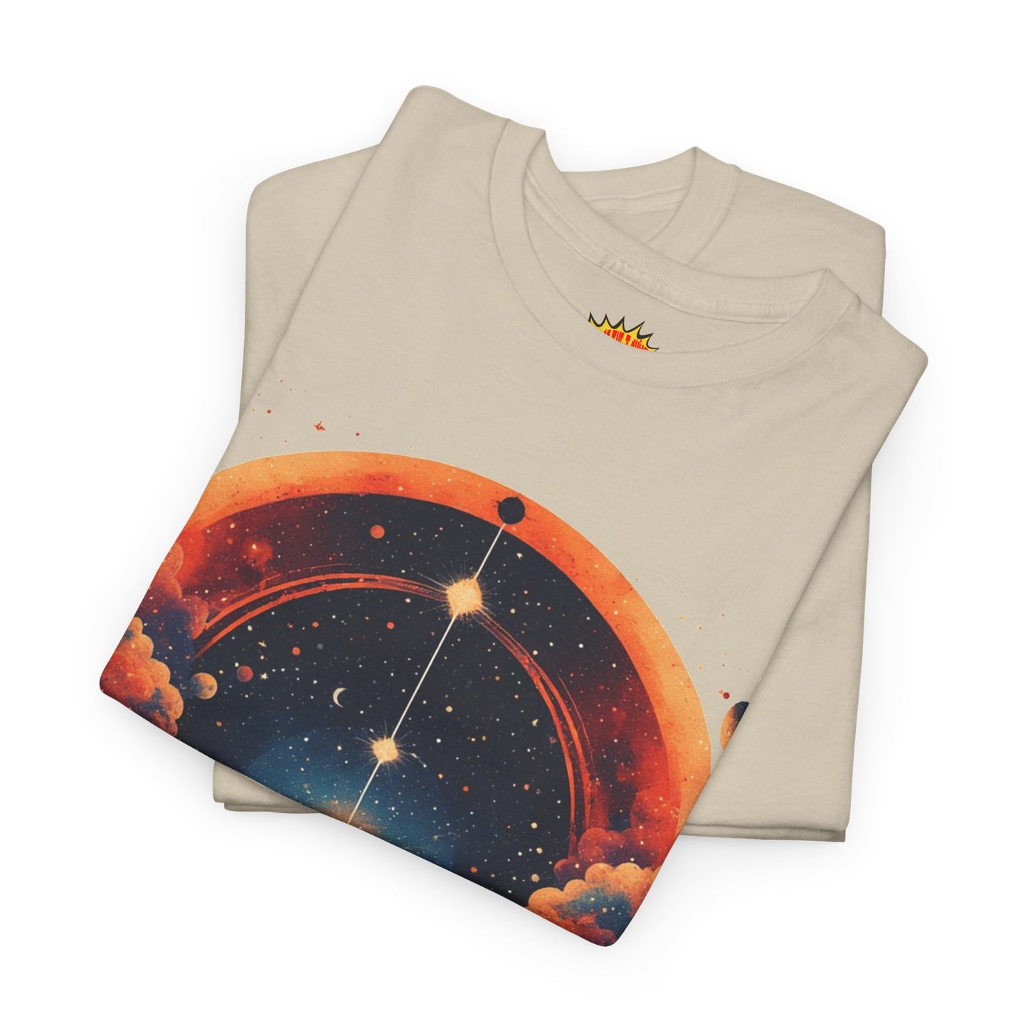 Round Galaxy Graphic Tee Shirt *Multiple Colors*