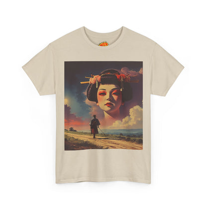 Travelling Samurai w/Sky Geisha Woman T-Shirt