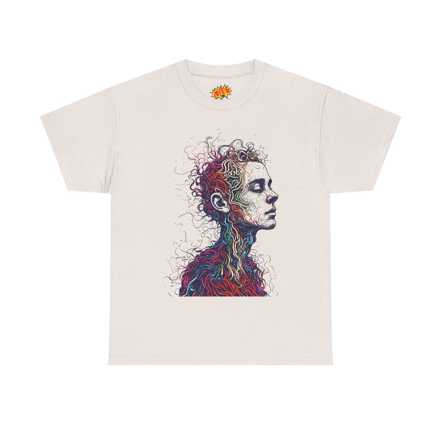 Multicolor Line Drawing Human Graphic Art Tee Shirt *Multiple Colors*