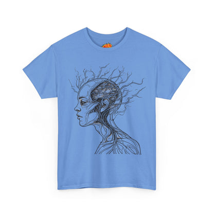 Anatomy Line Drawing Face Graphic Art Tee Shirt