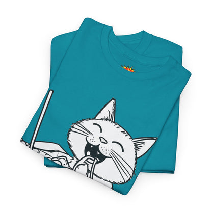 Happy Cat w/Noodles + Yarn Art Tee Shirt