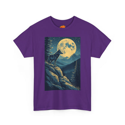 Mountain Wolf Full Moon Scene T-Shirt
