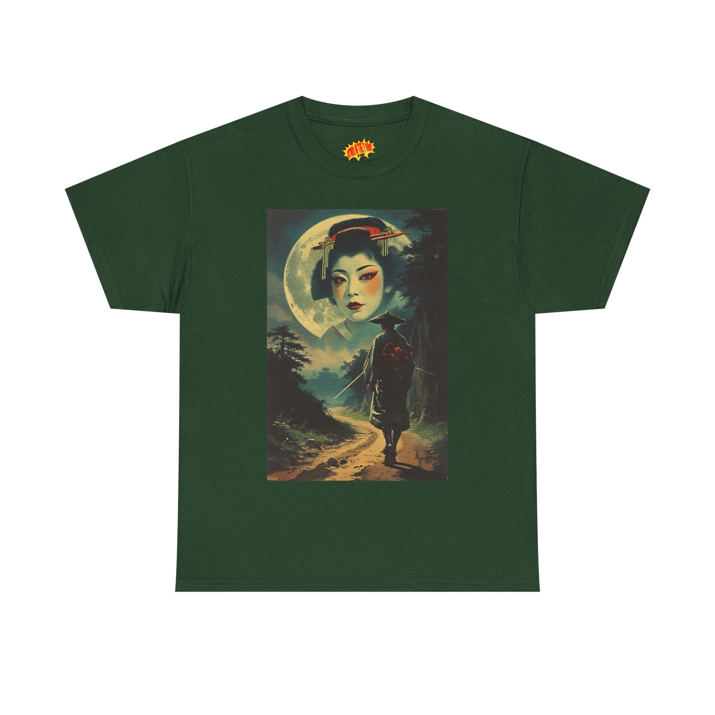 Night Traveller w/Full Moon Geisha T-Shirt *Multiple Colors*