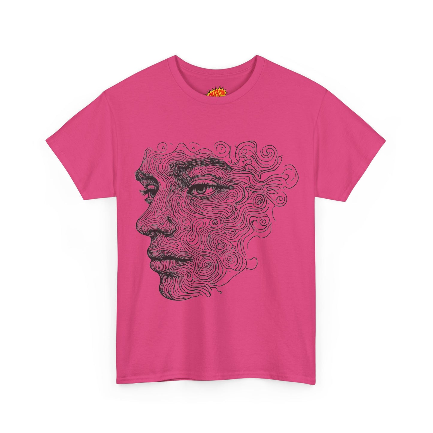 Human Face Silhouette Line Drawing Graphic Art Tee Shirt *Multiple Colors*