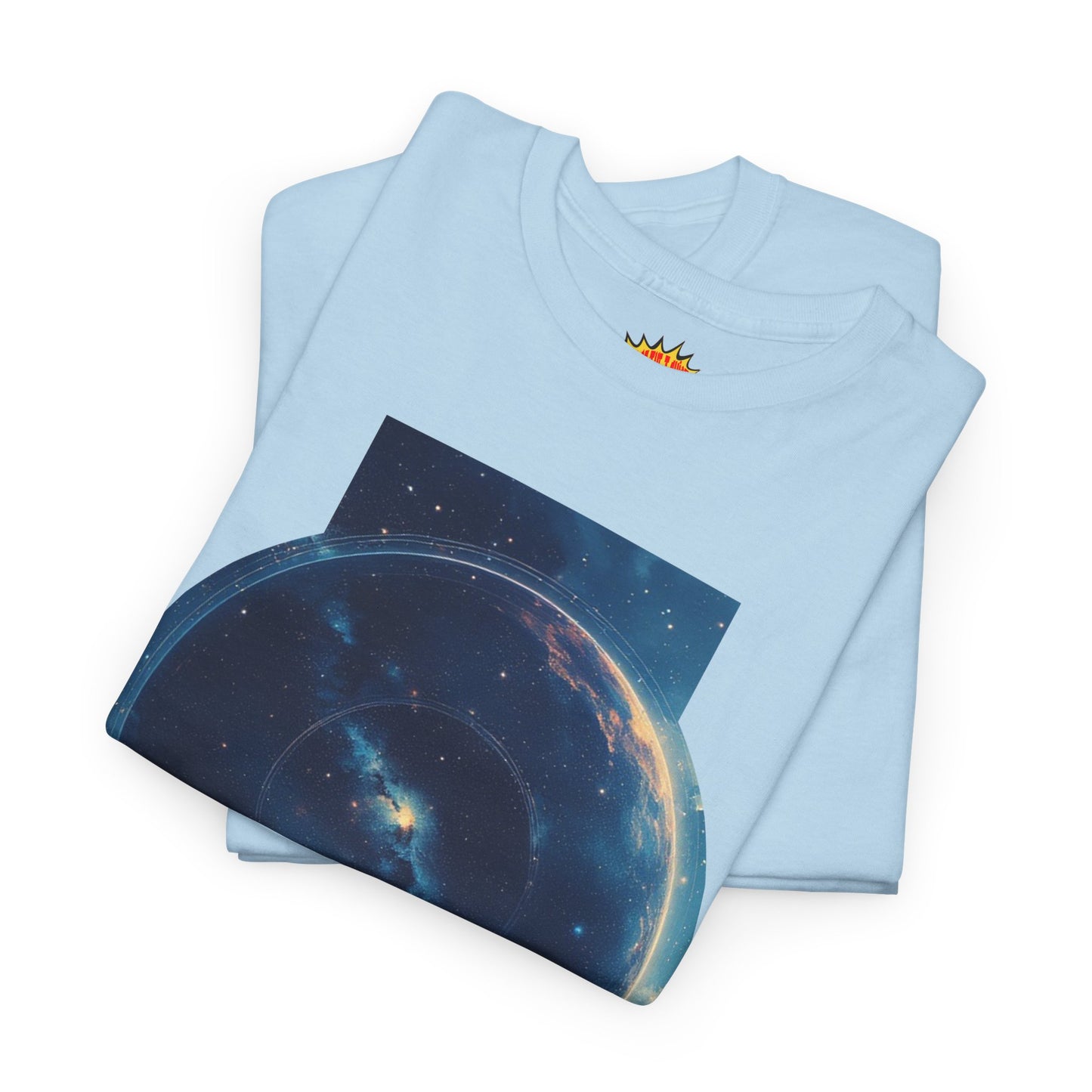 Round Galaxy Space Graphic Art Tee Shirt *Multiple Colors*