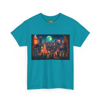 Anime Cityscape Scene w/Cats T-Shirt