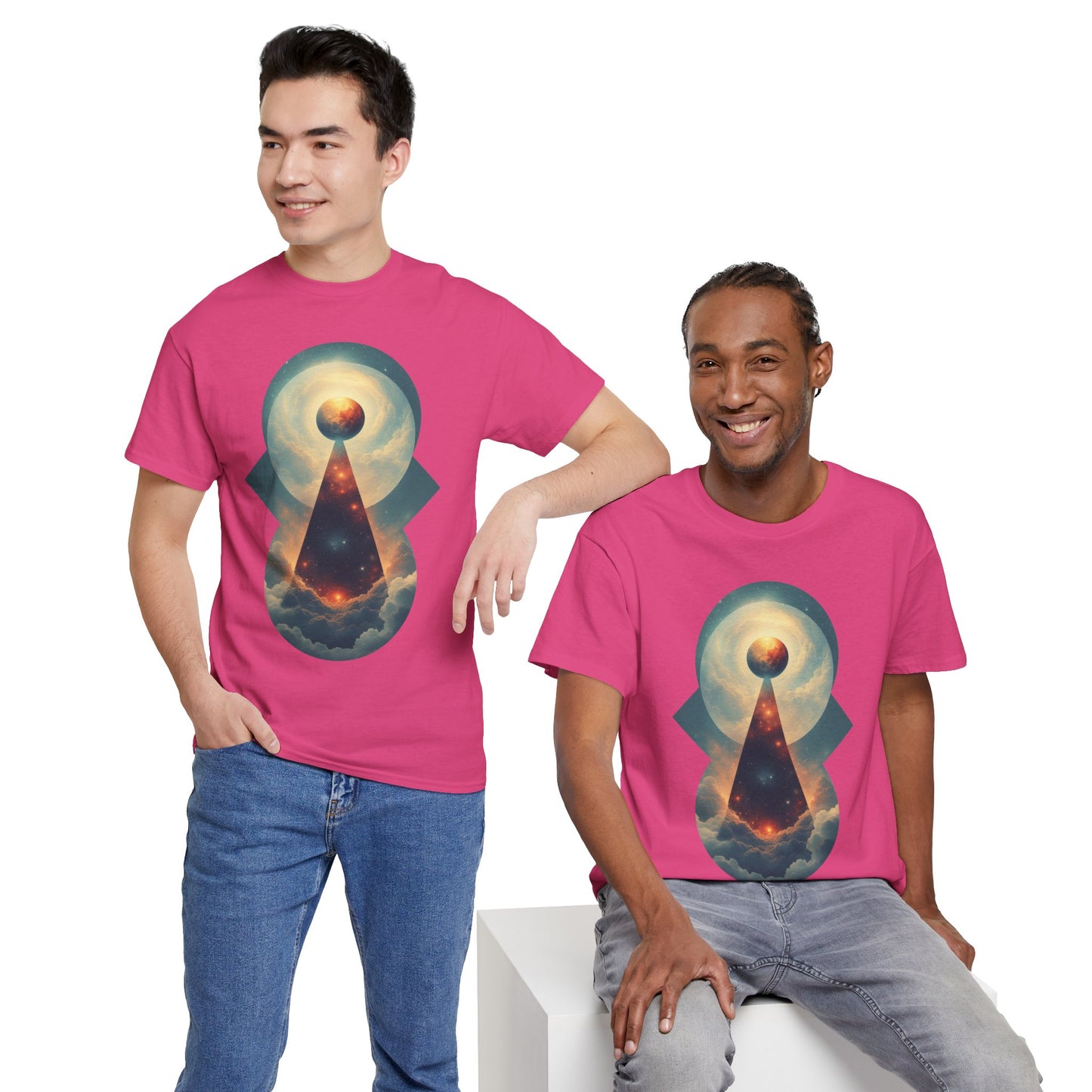 Geometric Galaxy Graphic Space Art Tee Shirt *Multiple Colors*