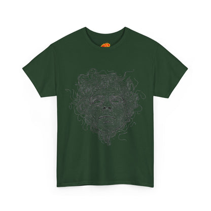 Human Face Line Drawing Graphic Art Tee Shirt