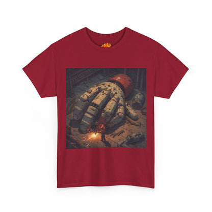 Anime Mech Factory Welder w/Giant Robot Hand T-Shirt