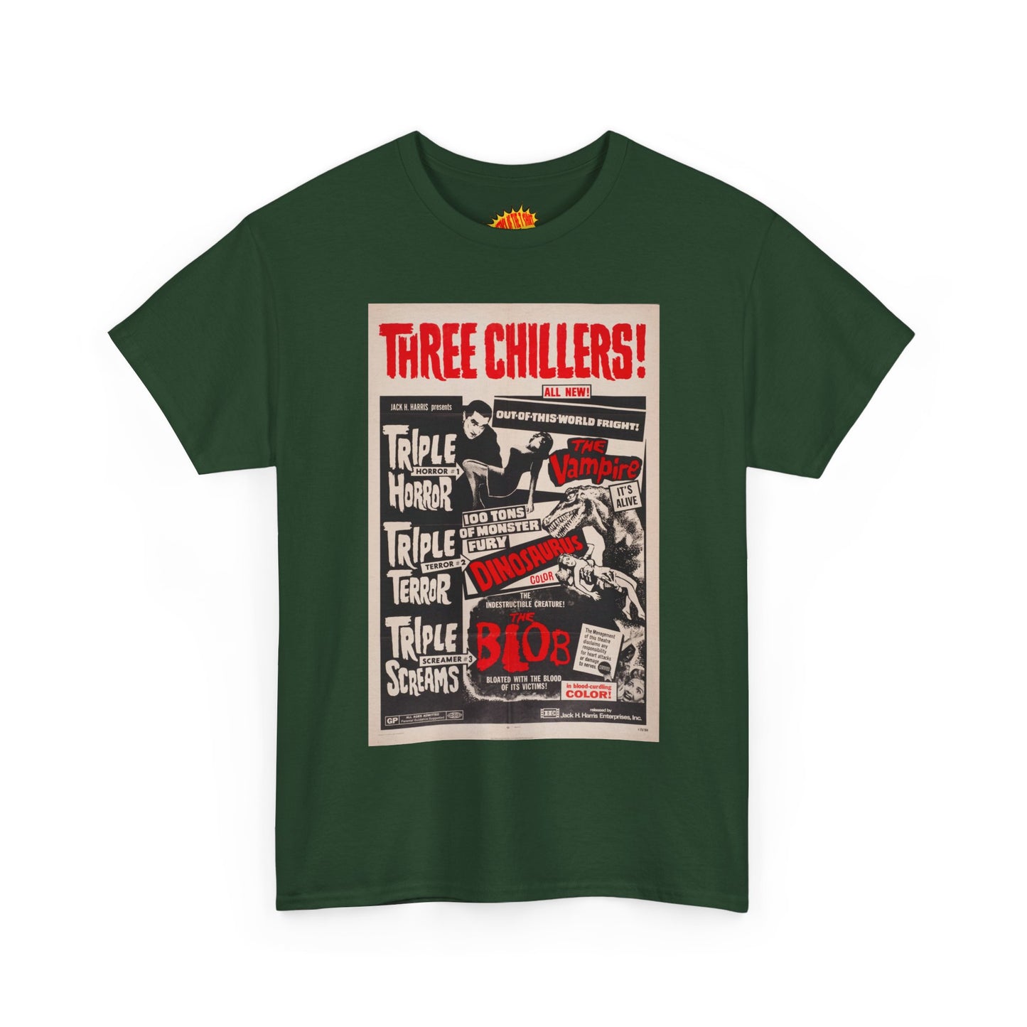 Three Chillers Movie Poster T-Shirt *Multiple Colors*