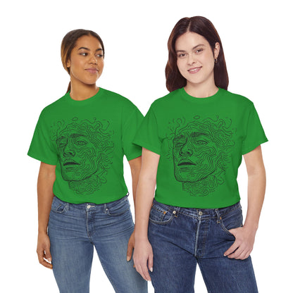 Human Face Line Drawing Portrait Graphic Art Tee Shirt