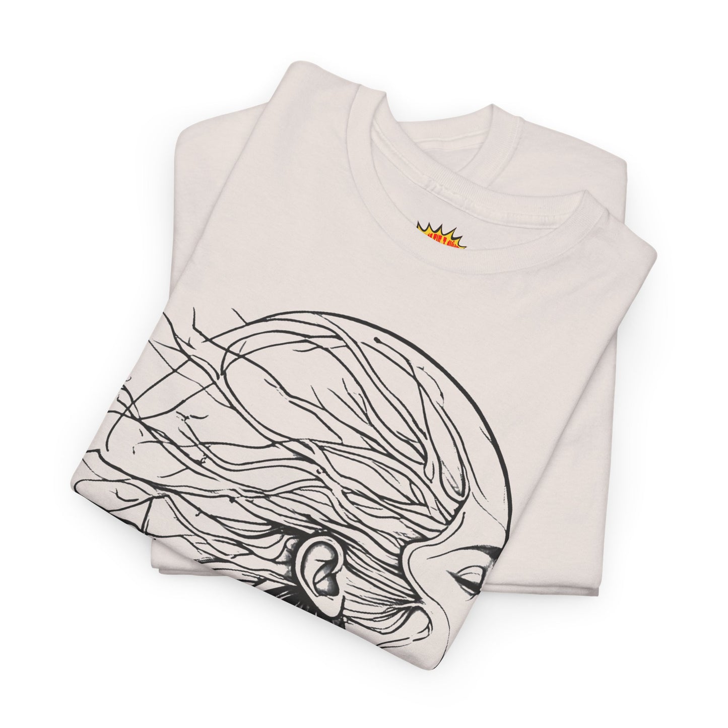 Flowing Line Drawing Face Graphic Art Tee Shirt *Multiple Colors*