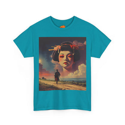 Travelling Samurai w/Sky Geisha Woman T-Shirt