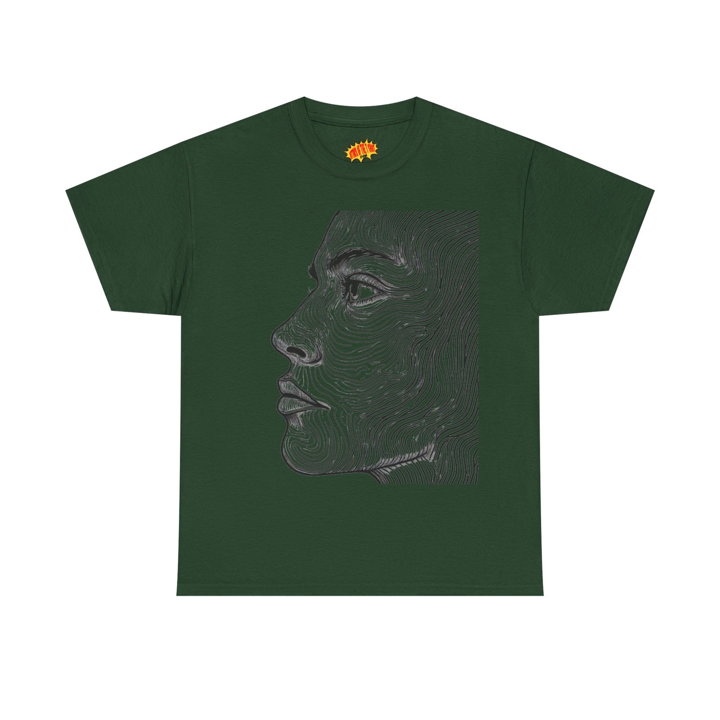 Human Face Profile Line Drawing Graphic Art Tee Shirt *Multiple Colors*