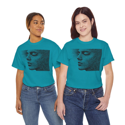 Face Line Drawing Portrait Graphic Art Tee Shirt