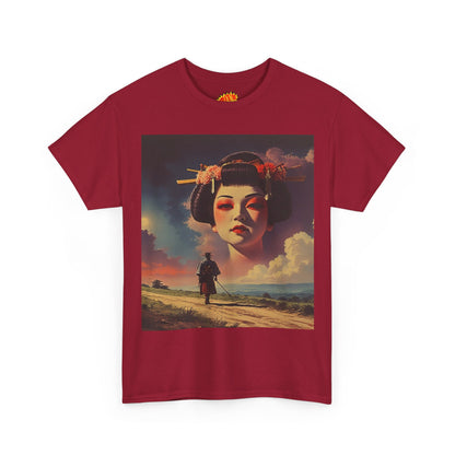 Travelling Samurai w/Sky Geisha Woman T-Shirt