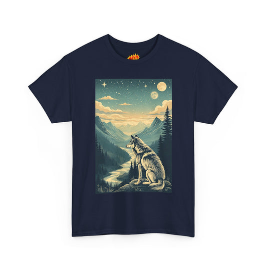 Mountain Wolf Scene T-Shirt *Multiple Colors*