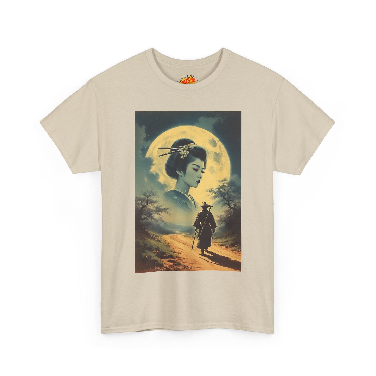 Walking Samurai w/Full Moon Woman T-Shirt *Multiple Colors*