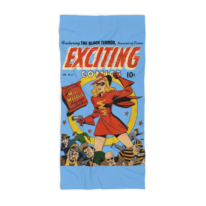Miss Masque Beach Towel Blue